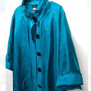 Ali Miles 2x Blue Top Or Jacket With Buttons